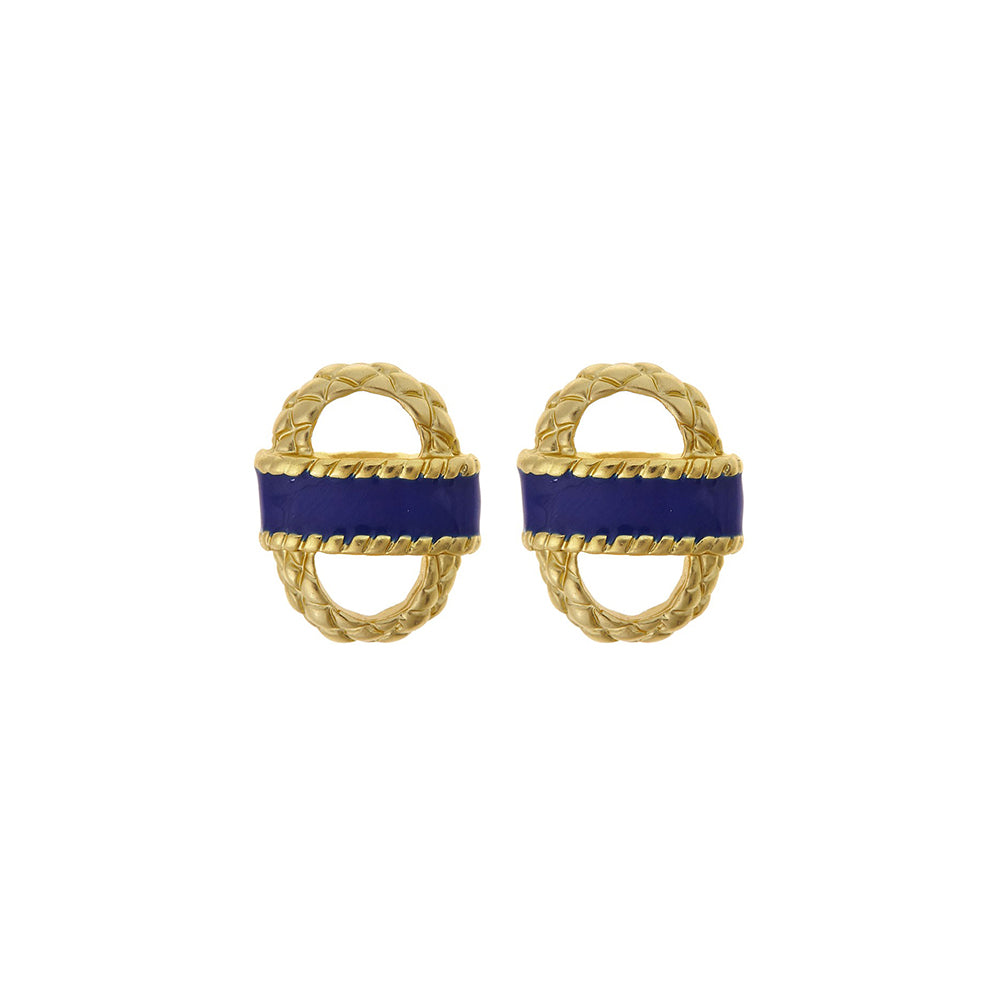 SALE - Small Enamel Basket Earrings
