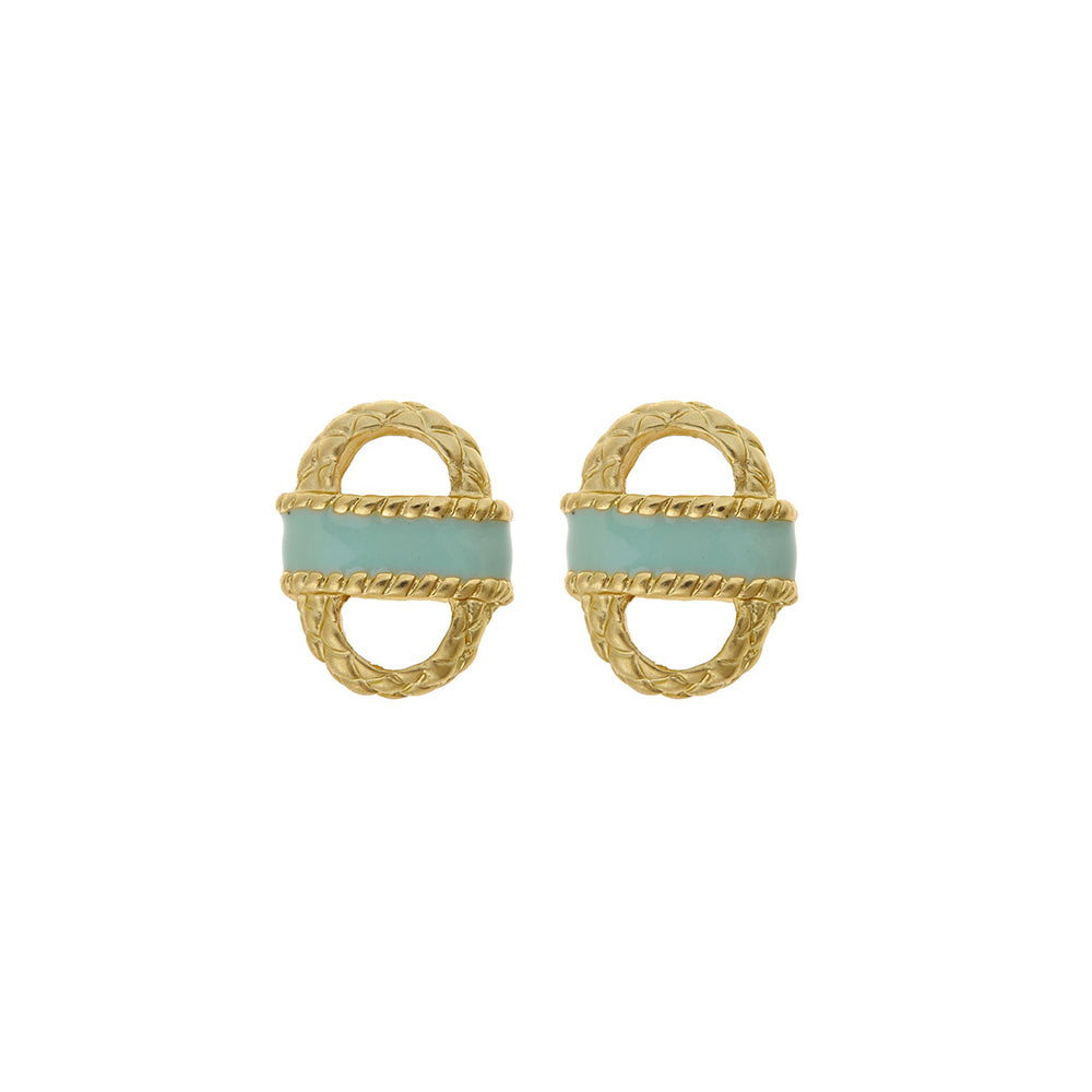 SALE - Small Enamel Basket Earrings
