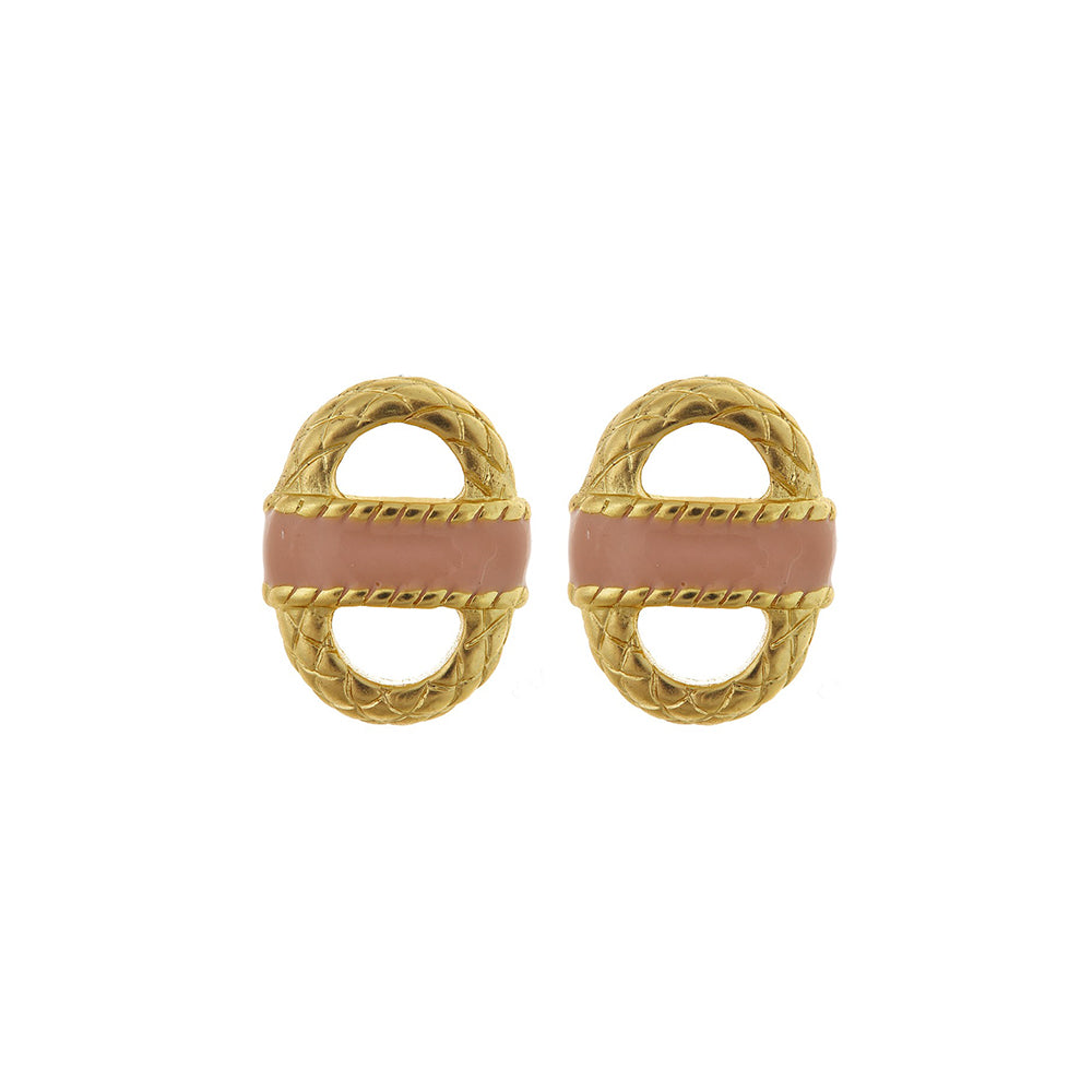 SALE - Small Enamel Basket Earrings