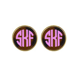 Monogram Small Enamel Earrings