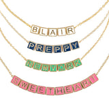 Bubblegum Pink Enamel Love Letter Blocks